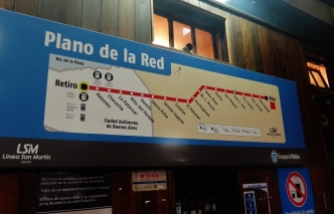 Buenos Aires Plano de la Red train map