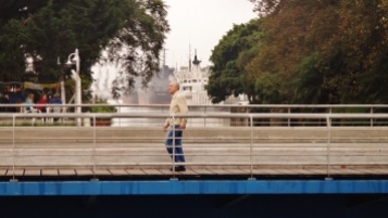 Buenos Aires crossing canal old man